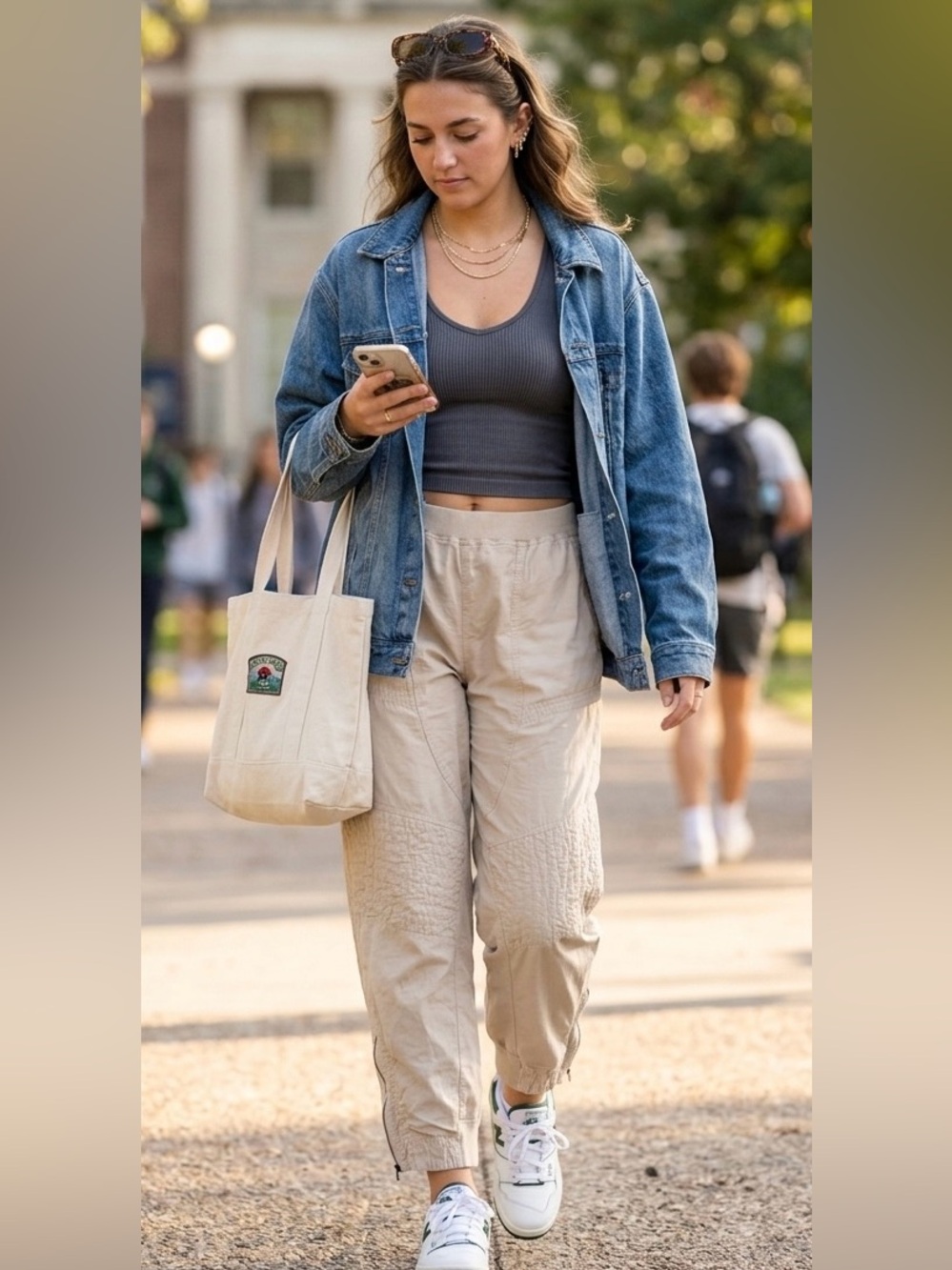Anthropologie x Daily Practice Ankle Khaki Pants with zipper Sz Sm